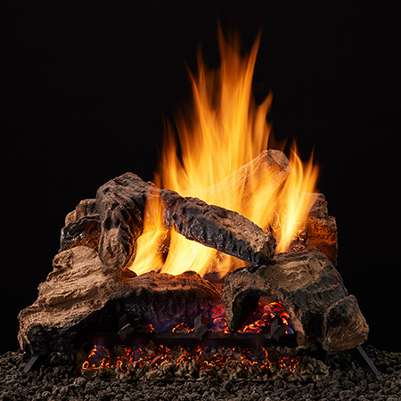 30" Duzy 2 Ceramic Logs with 30" Radiant IPI Vented Burner (Electronic Ignition) - Majestic