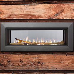 48" Echelon II IntelliFire Touch See-Thru Direct Vent Linear Fireplace  (Electronic Ignition) - Majestic