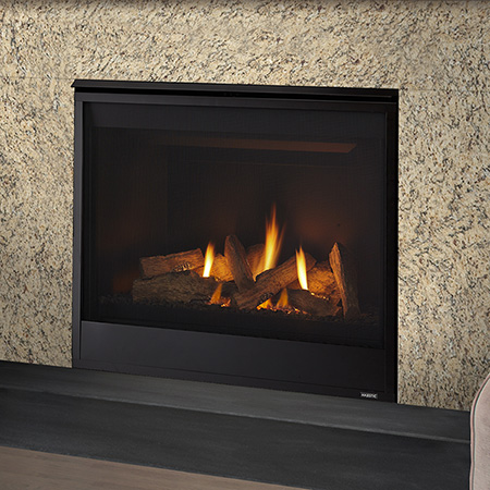 32" Quartz Traditional IntelliFire Touch Direct Vent Fireplace  (Electronic Ignition) - Majestic