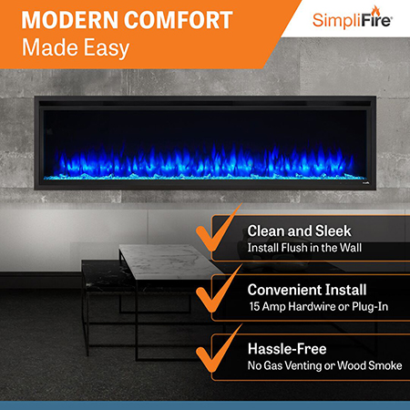 Allusion Platinum Linear Electric Fireplace - SimpliFire